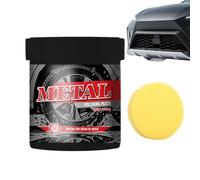 Pruojhw - Crema para pulir metal,Protector de recubrimiento con esponja - 100g Limpiador Desoxidador para Detalle Auto - para Aluminio Acero Latón Cobre Plata Camión SUV RV Motocicletas Utensilios De