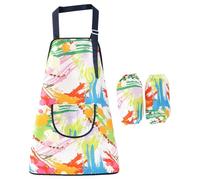 Pruojhw Delantal para niños - Babero ajustable con mangas | Delantal de pintura para edades 2-12 Pastelería Pintura Cocina Aula Hogar Exterior Cocina Escuela, 18 yardas (8-12 años), C