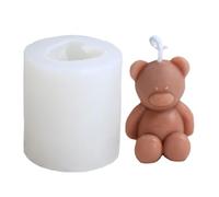 Pruojhw Forma - Oso 3D Forma de Vela Adorable Forma - Molde de Jabón Fondant de Silicona DIY para Hornear Pasteles, Decoración Fácil de Disponer