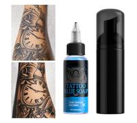 Pruojhw Jabón De Limpieza Para Piercings En La Piel | 50 Ml Limpiador Azul,Jabón De Lavado Para Aftercare De Piercings Con Botella Espumosa - Para Hombres, Higiene Personal, Uso Diario, Hogar Y Viaje
