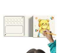 Pruojhw Juego De Acuarelas Portátil - Herramientas De Pintura Portátiles Con 12 Cuadrículas De Diseño Bonito Y Animado - Kit De Acuarelas Portátil | Viajes Hogar Manualidades Estudio Exterior Escuela