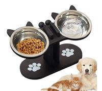 Pruojhw Juego De Y Bebedero para | s Antideslizantes Ajustables para Perros - Estación para Mascotas con Múltiples Animales Perros Adultos Viaje Interior Agua Bebedero