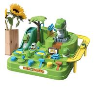 Pruojhw Juguete coche de carreras, dinosaurio tren juego deslizante, tema de aventura navideña, para niños, niñas, cumpleaños, casa, escuela, piso de juegos