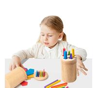 Pruojhw Juguete de clasificación, juego con palillos de madera, palillos para clasificar colores, para niñas a partir de 2 años, con reconocimiento de colores y como regalo para Navidad o cumpleaños