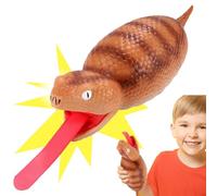 Pruojhw Juguete de relleno de serpiente | Serpientes de goma con lengua retráctil,Juguete de serpiente falso para accesorios de halloween, accesorios de relleno de serpiente de prensa, regalos