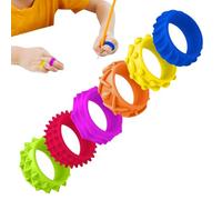 Pruojhw Juguete Sensorial Anti Estrés Niño | Gadjets Calmantes para Emociones y Ansiedad | Juego Sensorial Antiestrés con Anillos de Silicona - para Viaje Casa Rutas Dormitorio Picnic Adultos