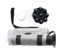 Pruojhw Microscopio Portátil para Niños,100X Aumento - Microscopio De Bolsillo,Aprendizaje Científico Educativo para Exploración Al Aire Libre Estudio De La Naturaleza Proyectos De Aula