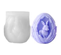 Pruojhw Molde de conejo de Pascua | Accesorios de manualidades reutilizables flexibles - Molde de silicona para resina moldeada - Para cera, resina de yeso, decoración del hogar, favores de fiestas