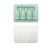 Pruojhw Molde de silicona para helados con forma de botella con tapa - Bandeja de hielo con fácil liberación y 4 parrillas, para reuniones familiares, bar, cocina, whisky, cócteles, jugos y bebidas