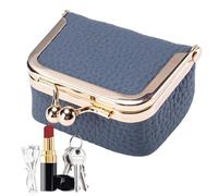 Pruojhw Monedero de Cuero para Mujer,Monedero de Cuero,Monedero pequeño - Monedero, Funda para Llave de Coche, Organizador de Cartera con Cierre de Beso para Mujer