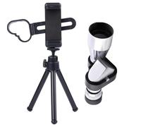 Pruojhw Monocular pequeño HD monocular telescopio monocular con soporte para smartphone - Telescopio monocular de alta definición - Telescopio monocular giratorio ajustable impermeable para