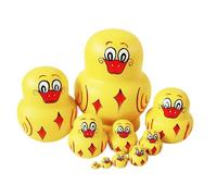 Pruojhw Muñecas - Animales con motivo de juguete educativo apilable | Juguete educativo de la rusa | Para coleccionistas de arte, educadores, padres, niños, hogar, sala