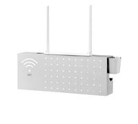 Pruojhw Ocultador De De Router | Soporte De Pared Multifuncional De Acero Al Carbono para Hogar - Ocultador De De Módem - para Cables, Electrónicos, Red, Internet, Sala De Estar, TV, Escritorio