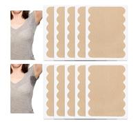 Pruojhw Parches Antitranspirantes Axilas, 10 Protectores de Sudor Bajo Axilas Descartables Unisex, Escudo Elástico Gran Absorción para Camisas y Prendas