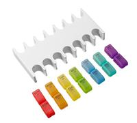 Pruojhw Pastillero - Caja de medicamentos para 7 días con dosificación diaria | Caja portátil con 14 compartimentos para avión, hogar, hospital, trabajo, vacaciones y escuela