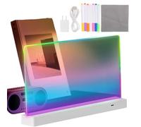 Pruojhw Pizarra de Dibujo LED para Niños - Material de Escritura 1200mAh,Pizarra De Escritura Acrílica LED - Juguetes Educativos para Preescolar Guardería Aula Escuela Hogar Sala de Juegos Actividades