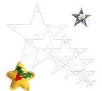 Pruojhw Plantilla de edredón de estrella, plantilla de edredón de estrella, plantillas de bordado con forma de estrella | Decorativos y exquisitos accesorios de colcha de para manualidades