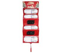 Pruojhw - Portador de Plata para Navidad con Sobres conmemorativos | Organizador de Tarjetas de cumpleaños | para niños y niñas, Escuela, Fiesta, celebración, Adultos, Navidad, Vacaciones, Rojo A