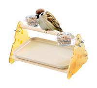Pruojhw Posadero De Mesa para Aves | Centro de Actividades y Entrenamiento para Loros,Juguete para Aves con Bandeja Extraíble para Periquitos, Agapornis, Cotorras Y Más