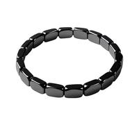 Pruojhw Pulsera de hematita | Pulsera de hematita para hombre para la confianza en sí mismo, pulsera atemporal para el día a día, cumpleaños, día de San Valentín, boda