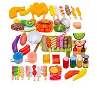 Pruojhw Set De Juego De Barbacoa,Interactivo Realista Colorido Completo - Set de Juguete de Cocina Barbacoa para Niños - para Niños Preescolares Estudiantes de Infantil Chicos Hija Hijo