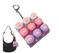 Pruojhw - Teclado antiestrés, 9 en 1, realista y sensorial, LED con diseño de patas de gato, para niñas, niños, adultos, oficina, aula, regalo de Navidad