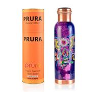 PRURA Black Wave - Botella de agua de cobre puro para beber, bebe más agua, reduce tu ingesta de azúcar y disfruta de los beneficios inmediatamente