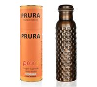 PRURA Botella de agua de cobre, a prueba de fugas, recipiente de cobre ayurvédico para deportes, gimnasio, al aire libre, yoga