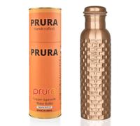 PRURA Botella de agua de cobre, a prueba de fugas, recipiente de cobre ayurvédico para deportes, gimnasio, al aire libre, yoga