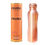 PRURA Botella de agua de cobre, presión de resorte, a prueba de fugas, recipiente de bebida ayurvédico