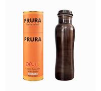 PRURA Botella de cobre con corte de diamante, a prueba de fugas, recipiente de cobre ayurvédico para deporte, gimnasio, actividades al aire libre, yoga