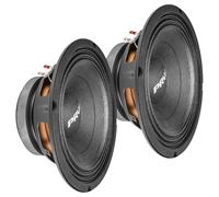PRV Audio Altavoz Midbass de 8 pulgadas 8MB450 v2, 450 vatios, 8 ohmios, bobina de voz de 2 pulgadas, altavoz para sistema de sonido profesional de alta salida para coche (2 altavoces)