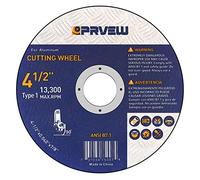 PRVEW Ruedas de corte de 4 1/2 pulgadas para aluminio y otros metales blandos, disco de corte de aluminio de 4 1/2 x 0.04 x 7/8 pulgadas (paquete de 50), rueda de corte agresiva de metal y acero