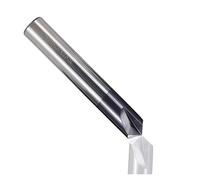 PRXFRWOW 1 Fresa de chaflán de carburo de 60/90/120 Grados, Fresa de Grabado de 3 Flautas, Fresa de Aluminio CNC(4xD4x90degrees)