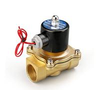PRXFRWOW Válvula Solenoide Eléctrica de Latón DN15 DN20 DN25 1/2 quot; 3/4 quot; 1 quot; Neumático Normalmente Cerrado for Agua, Aceite, Aire, 12V, 24V, 220V, 1 Uds.(AC220V,0.5 Inch)