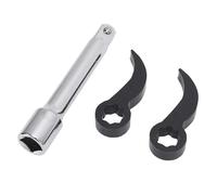 Pry Bar Wrench Adapter Set 3PCS Heavy Duty 65Mn Steel Crowbar Adapter Head with for Automotive Repair and Construction Work Professional Grade Tools