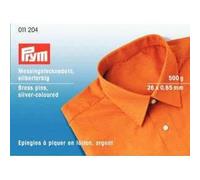 Prym 011204 - Alfileres (0,65 x 26 mm, 500 g, latón, 26 x 0,65 mm), color plateado