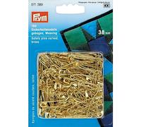 Prym 071 380 - Imperdibles curvados (38 mm, 150 unidades), color brass