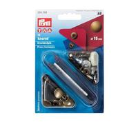 Prym 10 Juegos de Cierres a presión Anorak de 15 mm Sujetadores Sin Coser, Metal, Latón Envejecido
