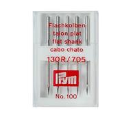 Prym 151565 - Agujas para máquina de coser (estándar 130/705, 100 unidades), color plateado