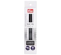 Prym 194180-1 Agujas de Tejer, Sintético, Negro, 2 mm