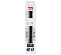 Prym 194221-1 Agujas de Tejer, Fibra de Carbono, Negro, 2,5 mm