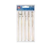 Prym 195990 Häkelnadel-Set, Aluminium, 2,50-5,00 mm, New Gold Aguja de Ganchillo, Aluminio, 2,5-5 mm
