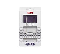 Prym Knitting Pins Ergonomics 80 cm 3.00 mm Agujas de Tejer Circulares, diseño ergonómico, 3 mm x 80 cm de Largo, Metal, Multi-Colour, 17 x 3 x 1 cm