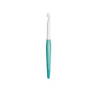 Prym Aguja de ganchillo ergonómica Metal 17 cm 8 mm – Mint/Blanco/Morado