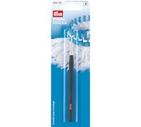 Prym 225125 Gancho de Tejer de Agarre Suave Tejido de Punto, Metal, Plata, silberfarbig, 1 Stück