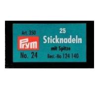 Prym 25 agujas de tejer con punta de acero, plata, nº 24, 37 x 0,8 mm, 25 unidades