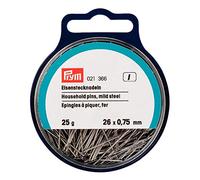 Prym 25 G Dulce Recta de Acero Pines, Plateado