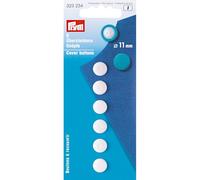 Prym Cover Buttons, White, 9.3 x 5.7 x 0.5 cm