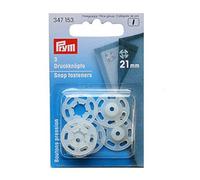 Prym 347153-1 Fastneres A Presión para Coser, Plastic, Natural, 21 mm, transparent, 3 Stück, 3